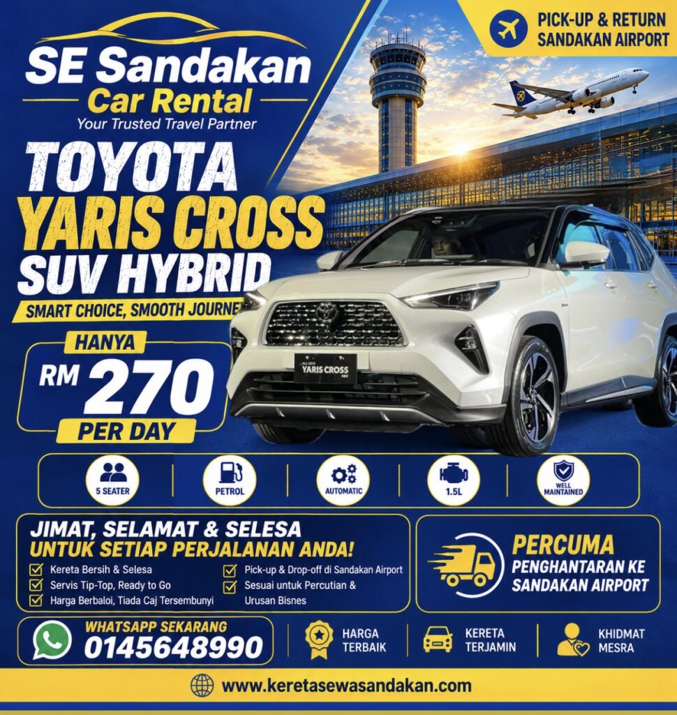 kereta sewa sandakan toyota yaris